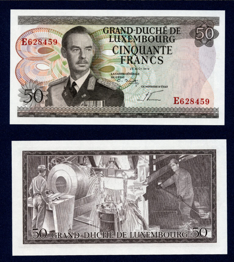 LUXEMBOURG 50 Francs 1972 Pick # 55b - UNC