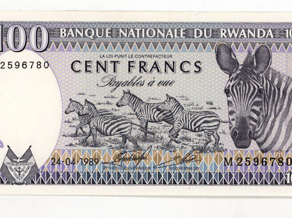 RWANDA 100 Francs 1989 – UNC