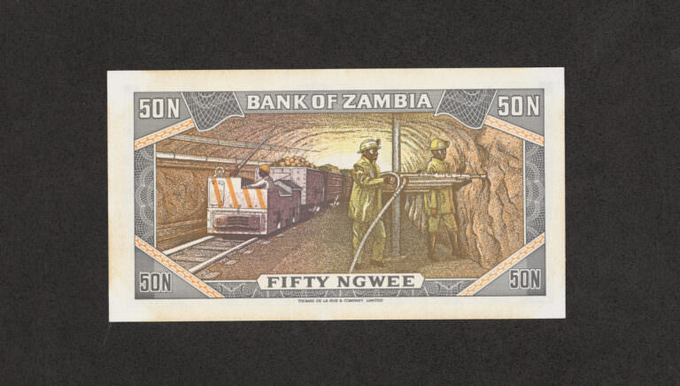 ZAMBIA 50 Ngwee ND (1968) Pick # 4a - UNC - Görsel 2