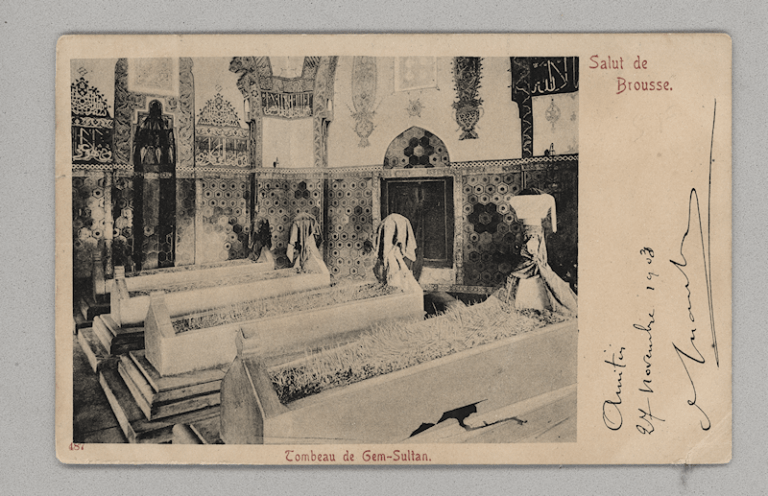 Bursa Cem Sultan türbesi Osmanlı zamanı un-used Ottoman Postcard