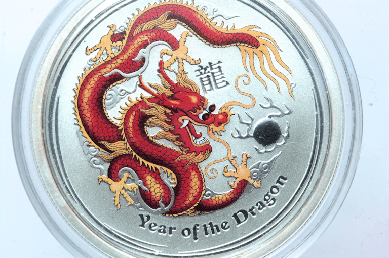 AUSTRALIA Year of the Dragon 2012 - 15.77 Gr.  Ø çap 35 mm. Gümüş