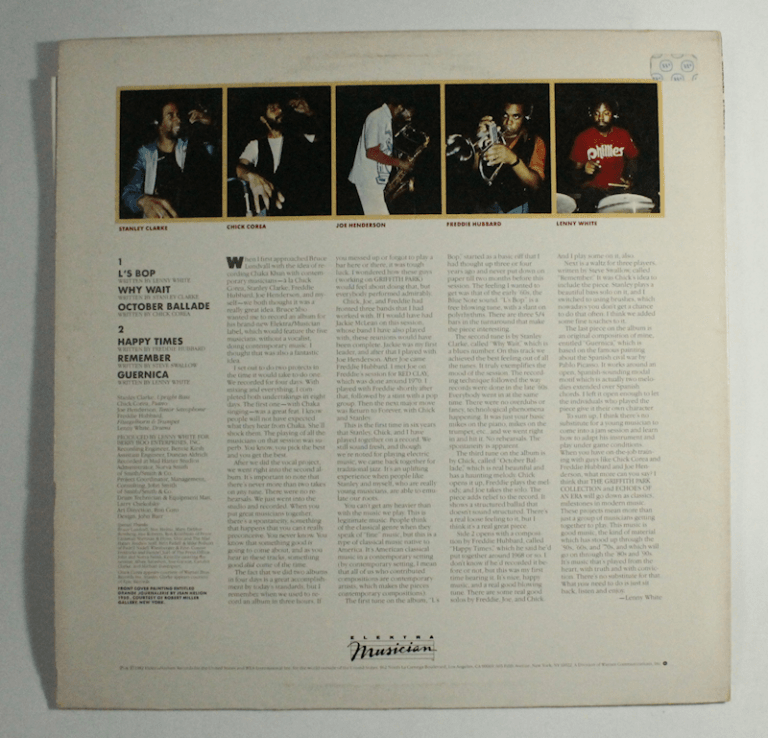 STANLEY CLARKE CHICK COREA  Printed in U.S.A. Plak 9 / Kapak 9 - Görsel 2
