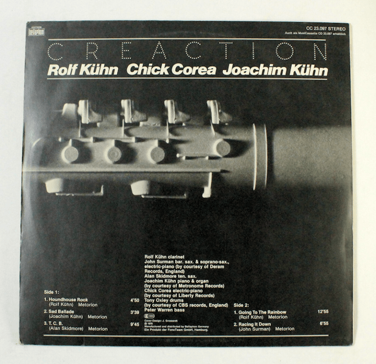 ROLF & JOACHIM KUHN and CHICK COREA Creation - Printed in Germany *Plak kodisyon, 7 kapak 9 - Görsel 2