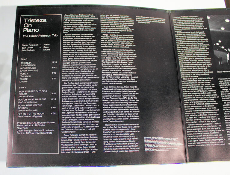 Oscar Peterson Trıo Tristeza 33lük Lp Dönem Baskısı Jazz 8/8 *SATILDI - OUT OF STOCK - Görsel 3