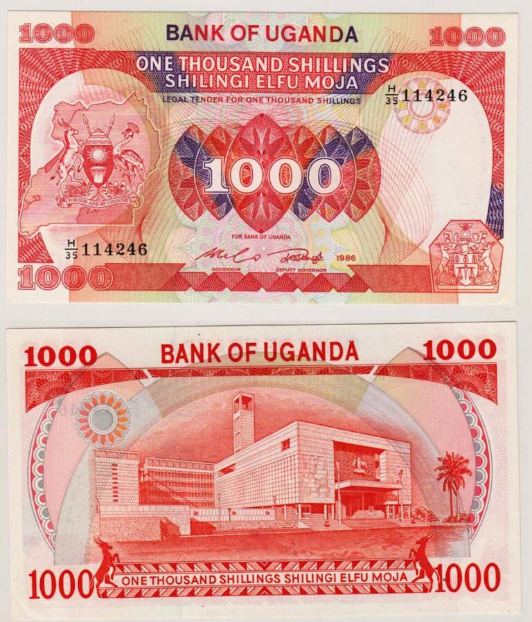 UGANDA 1000 Shillings 1986  Pick # 23 - UNC *çil