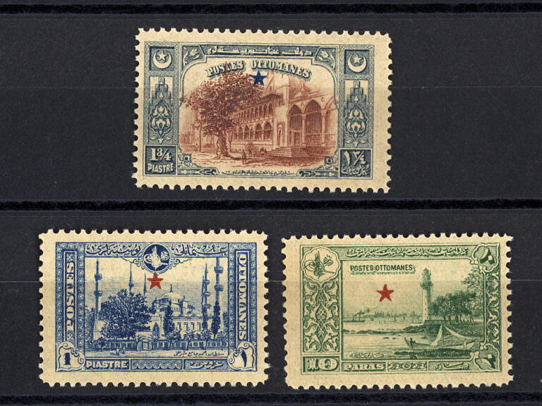 1914 Yıldız sürşajlı posta pulları – (ISFILA 465-480-481) **MNH