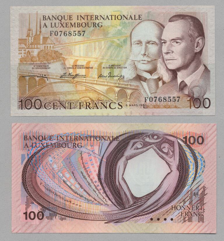 LUXEMBOURG 100 Francs 1981 Pick # 14A - UNC