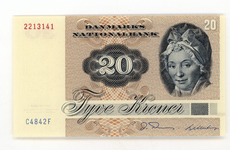 DENMARK Danimarka 20 Kroner 1972 – aUNC