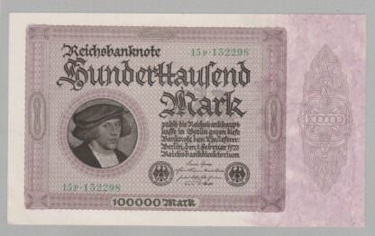 DEUTSCHLAND 100000 Mark 1923 Reichsbanknote UNC