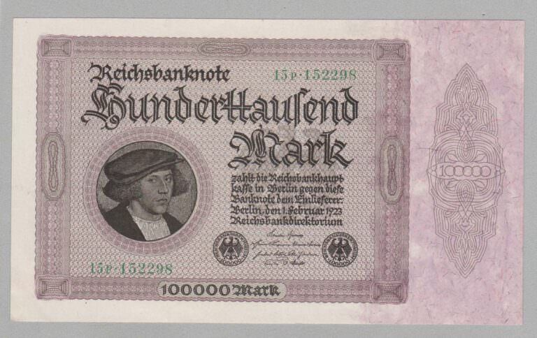 DEUTSCHLAND 100000 Mark 1923 Reichsbanknote UNC