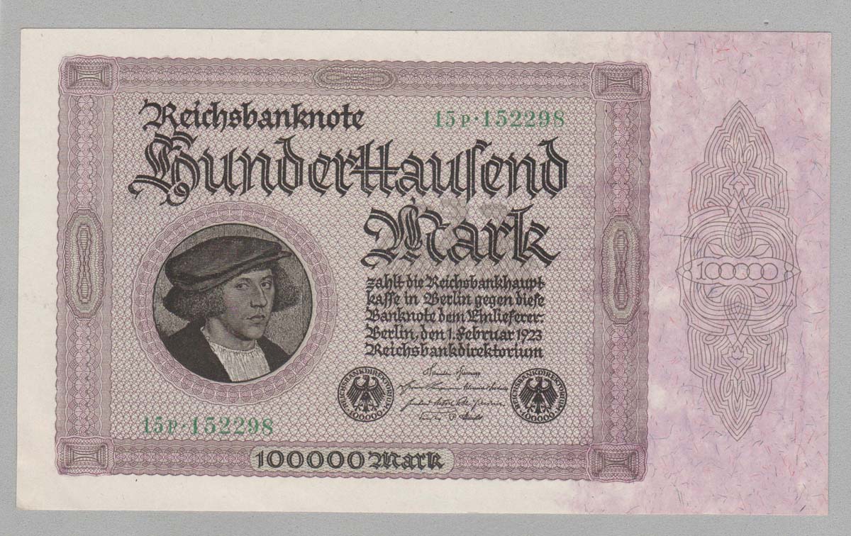 DEUTSCHLAND 100000 Mark 1923 Reichsbanknote UNC