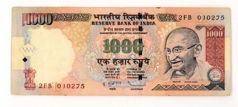 INDIA Hindistan 1000 Rupees INDRA GANDI - AU