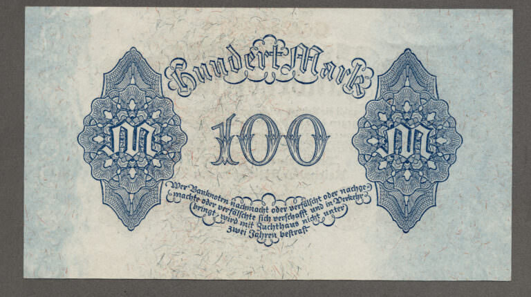 DEUTSCHLAND 100 Mark 1922 Reichsbanknote UNC - Görsel 2