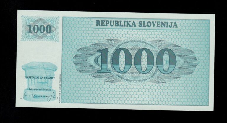SLOVENIJA 1000 Tisic VZOREC SPECIMEN - UNC - Görsel 2