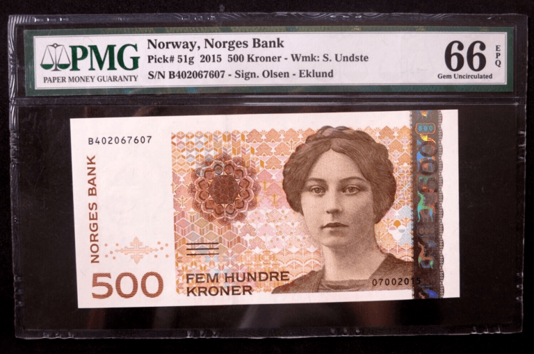NORWAY 500 Kroner 2015 Pick#51g PMG 66 EPQ - UNC *SATILDI - OUT OF STOCK