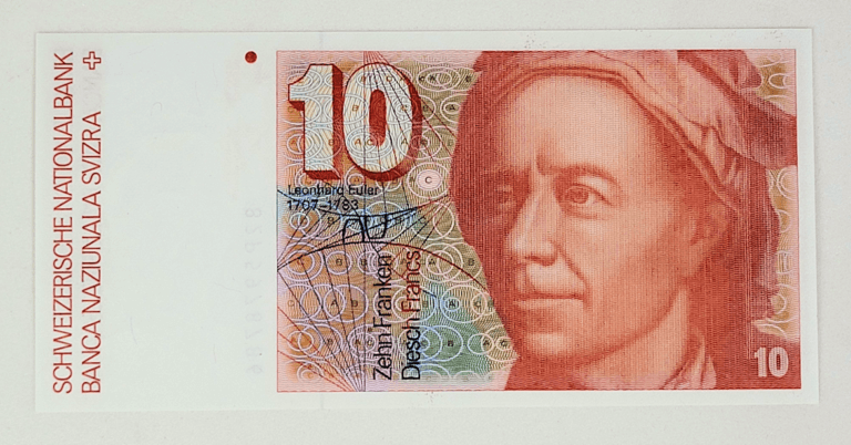 SWITZERLAND 10 Francs 1982 SCHWEIZ Leonard Euler - UNC - Görsel 2