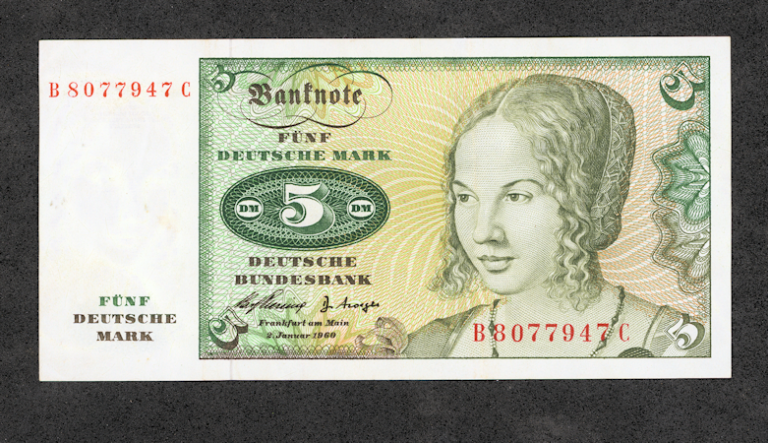 Almanya Deutschland 5 Mark 1968 Pick#18 UNC