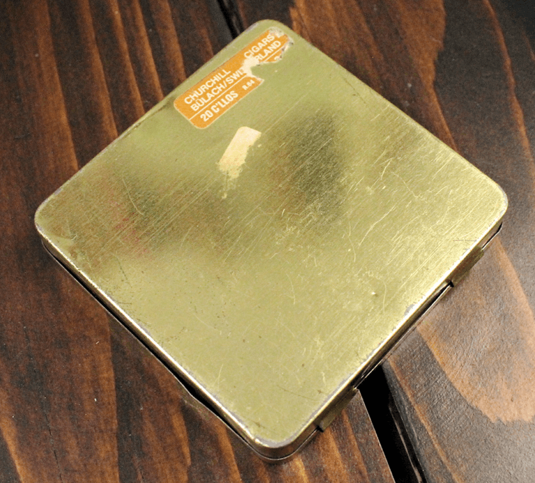 CHURCHILL Finest Cigars Tin 8x8 cm. - Görsel 2