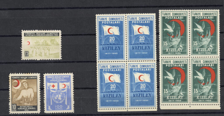 KIZILAY pulları 4lü Mint **MNH SATILDI - OUT OF STOCK SATILDI - OUT OF STOCK SATILDI - OUT OF STOCK