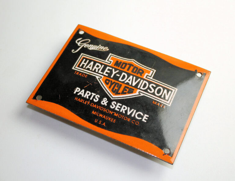 HARLEY-DAVIDSON Metall EMAIL Platte 14 x 10 cm.