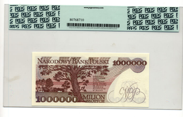 POLAND 1 000 000 Zlotych 1991 Pick#157a PCGS 66 PPQ - UNC - Görsel 2