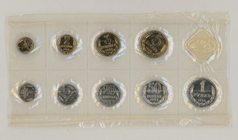 RUSSIA C.C.C.P. current coins 1989 Set - Görsel 2