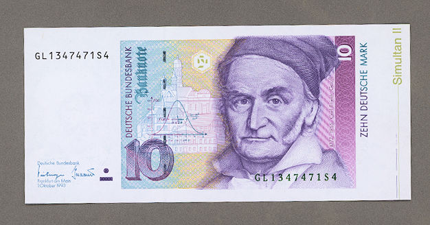 Almanya Deutschland 10 Mark  UNC *Simultan II bordürde