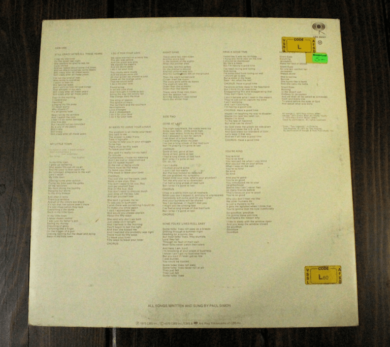 PAUL SIMON Printed in Holland (Plak 9, Kapak 8) - Görsel 2