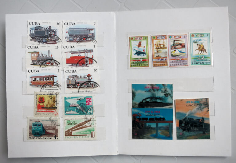 Trenler temalı pul albümü **MNH Mint *SATILDI - OUT OF STOCK - Görsel 4