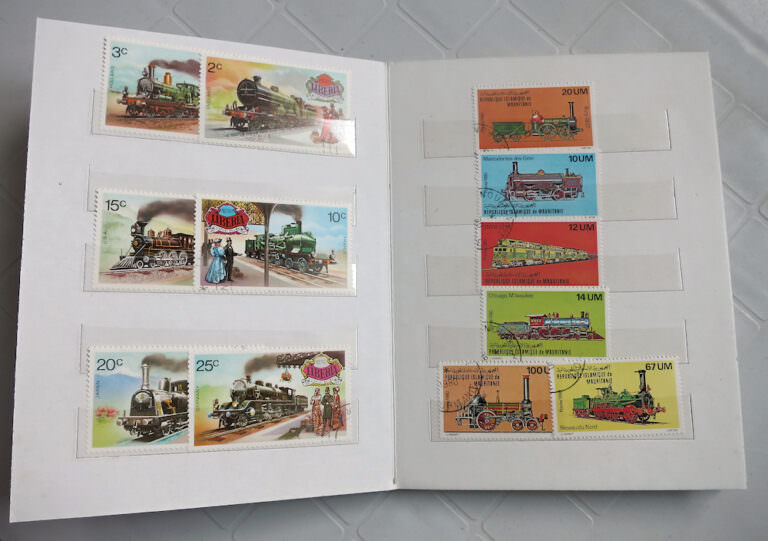 Trenler temalı pul albümü **MNH Mint *SATILDI - OUT OF STOCK - Görsel 3