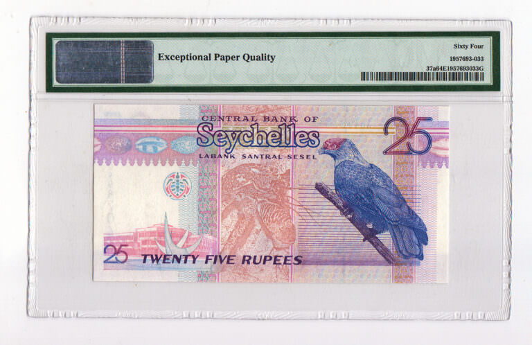 SEYCHELLES 25 Rupees ND (1998-2008) Pick # 37a PMG 64 EPQ - UNC - Görsel 2