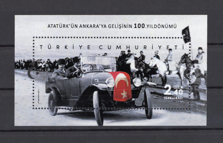 Atatürk`ün Ankara`ya gelisi Block 2019 **MNH Mint