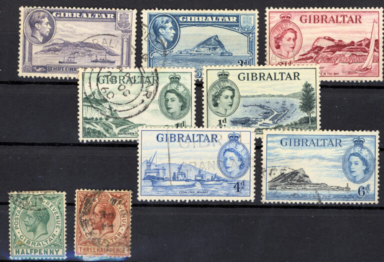 Gibraltar Cebelitarik some old Stamps