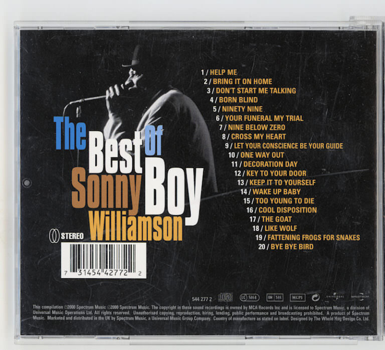 SONNY WILLIAMSON Blues CD - Görsel 2