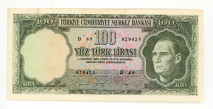 5. Emisyon 100 Lira 6. Tertip VF - çt