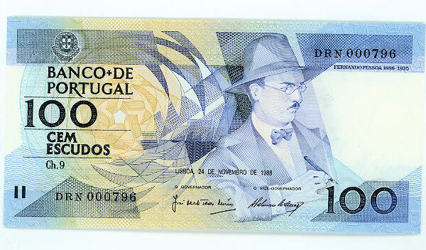PORTEKIZ Portugal 100 Escudos 1988 UNC çil banknot