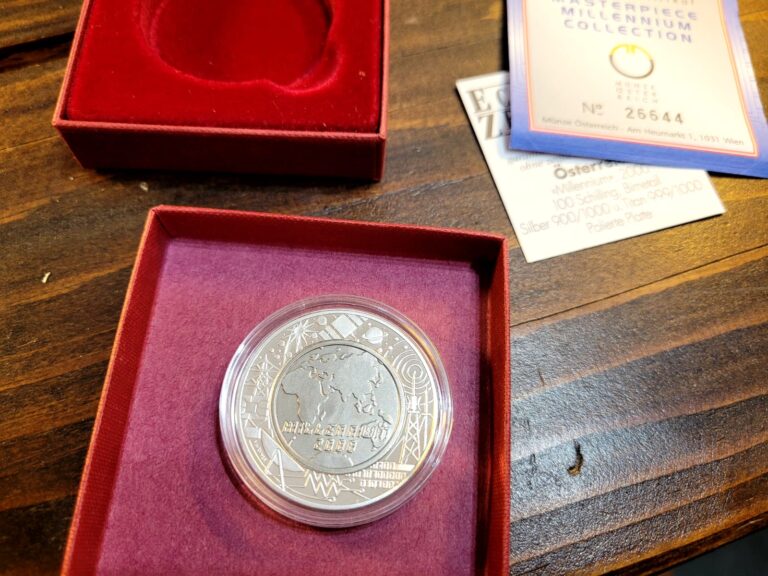 AUSTRIA Österreich 100 Shilling Millenium 2000 w/Box & Certifacate