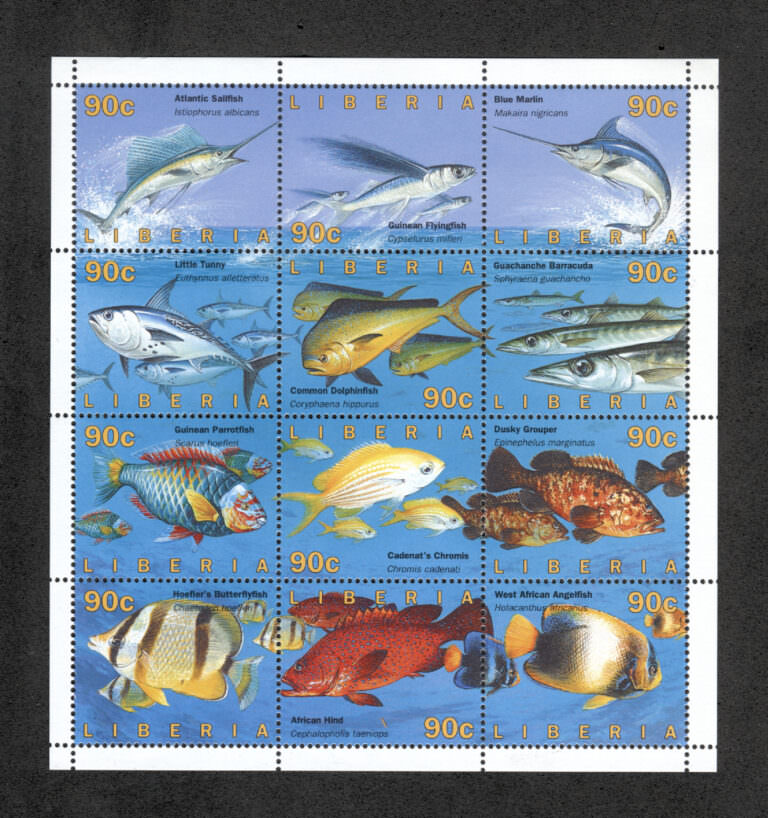 LIBERIA BALIKLAR Serisi BLOCK Mint **MNH SATILDI - OUT OF STOCK SATILDI - OUT OF STOCK SATILDI - OUT OF STOCK