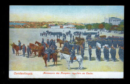 Constantinople Taksim Caserne Ottoman TURKEY un-used Postcard *RARE!!!