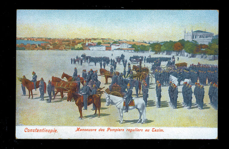 Constantinople Taksim Caserne Ottoman TURKEY un-used Postcard *RARE!!!