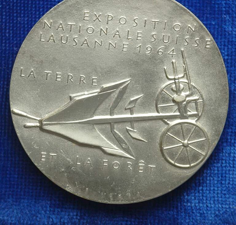 SWITZERLAND Exposition Nationale Suisse Lausanne 1964 Medal w/ Box - Görsel 2