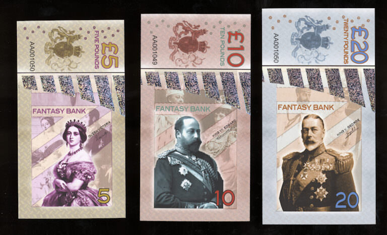 FANTASY BANK Fantazi 6 Banknot Kraliçe ve Ailesi *çil - Görsel 2