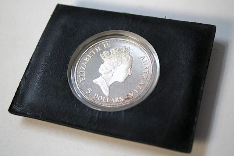 AUSTRALIA 5 Dollars 1991 Kokaburra 1 Oz. Silver 999 - Görsel 2