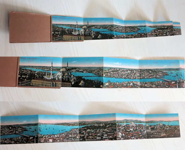 Constantinople Istanbul PANAROMIC CARD Ottoman TURKEY - Görsel 3