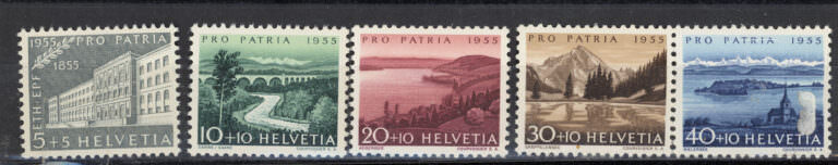 SWITZERLAND Isviçre Pro Patria 1955 Mint **MNH