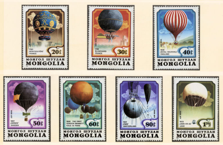 MOGOLISTAN Balon temalı Aviatik (arka yüzü zamksız)