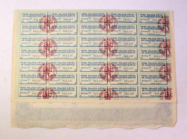 PERA PALACE HOTEL de CONSTANTINOPLE 1922 *hisse senedi - Görsel 2