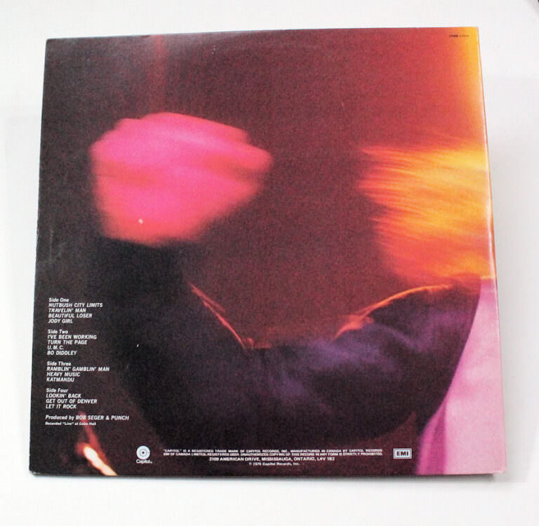 BOB SEGER Live bullet  – Printed in U.S.A. *Kapak 8 – Plak 8 - Görsel 3