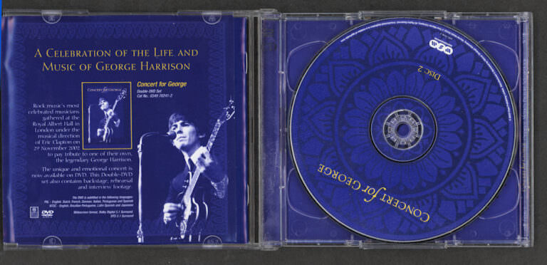 CONCERT FOR GEORGE Double CD Kondisyon 8/ 7, Made In Germany - Görsel 3