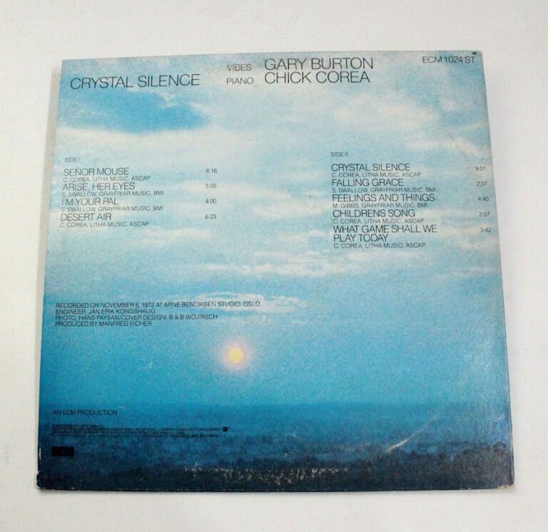 GARY BURTON & CHICK COREA crystal silence ECM *Made in Germany Plak 7 / Kapak 7 - Görsel 3
